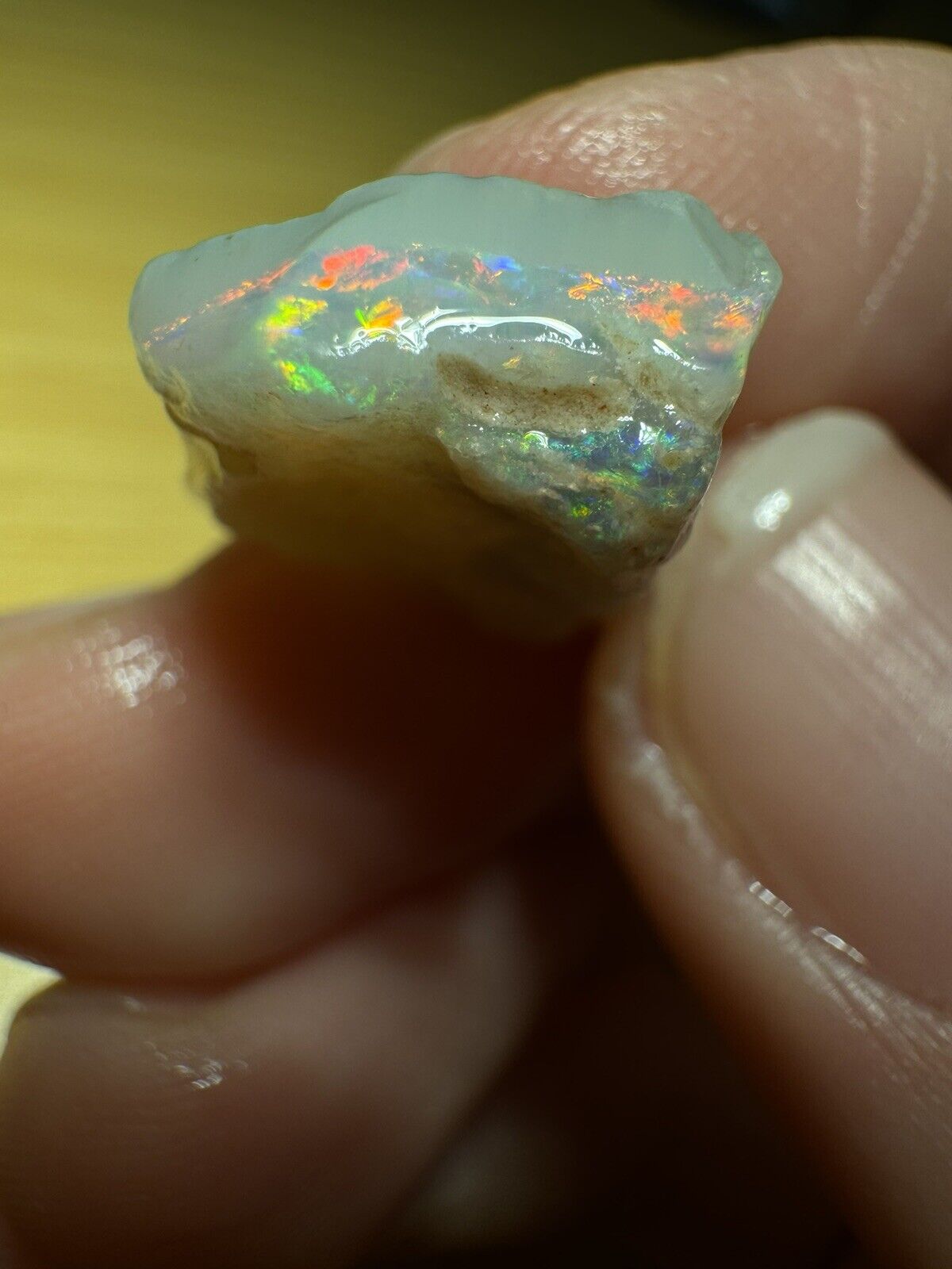 8.6 Carats Solid Rough Coober Pedy Opal Piece with Beautiful Colour C1