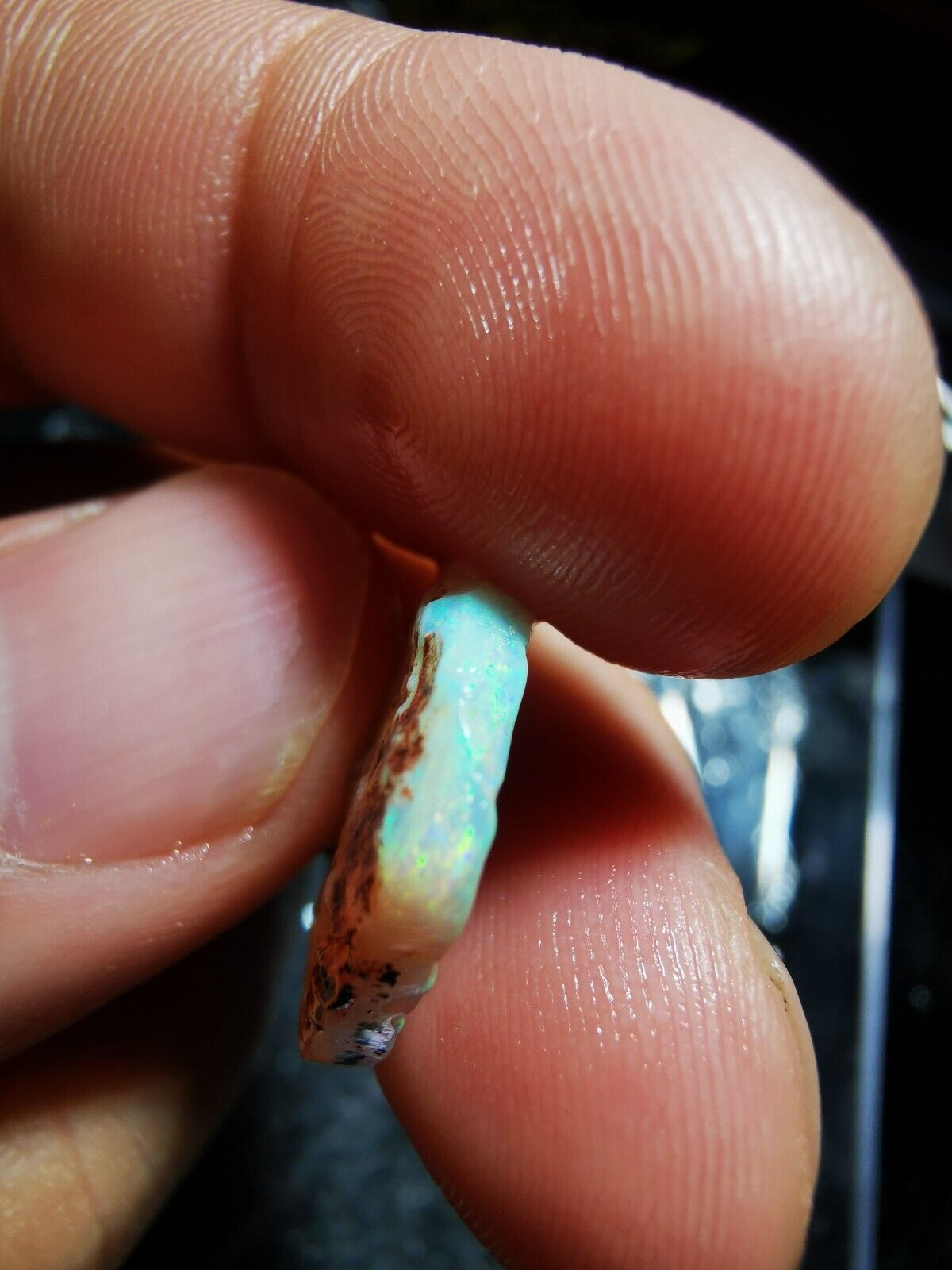 7.3 Carats Solid Rough Coober Pedy Opal Piece with Beautiful Colour
