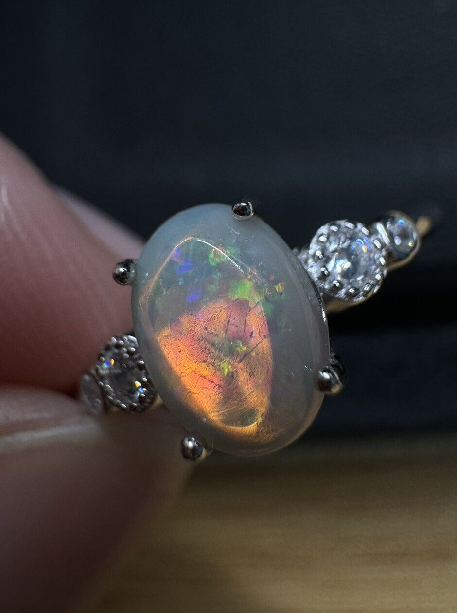 Ring $180 Opal Piece with Beautiful Colour C1-2203