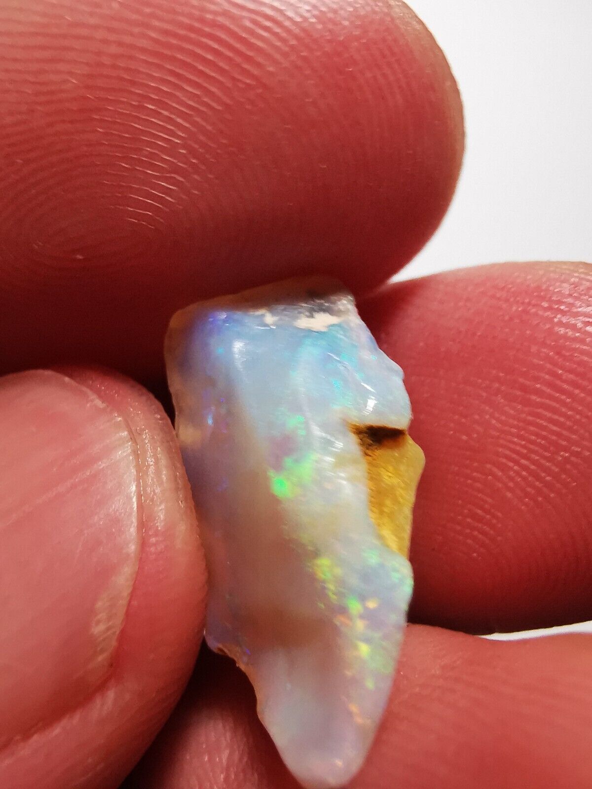 5.8 Carats Solid Rough Coober Pedy Opal Piece with Beautiful Colour B1