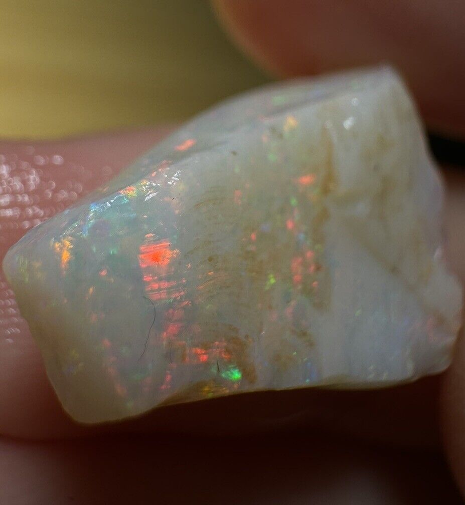 6.3 Carats Solid Rough Coober Pedy Opal Piece with Beautiful Colour C1