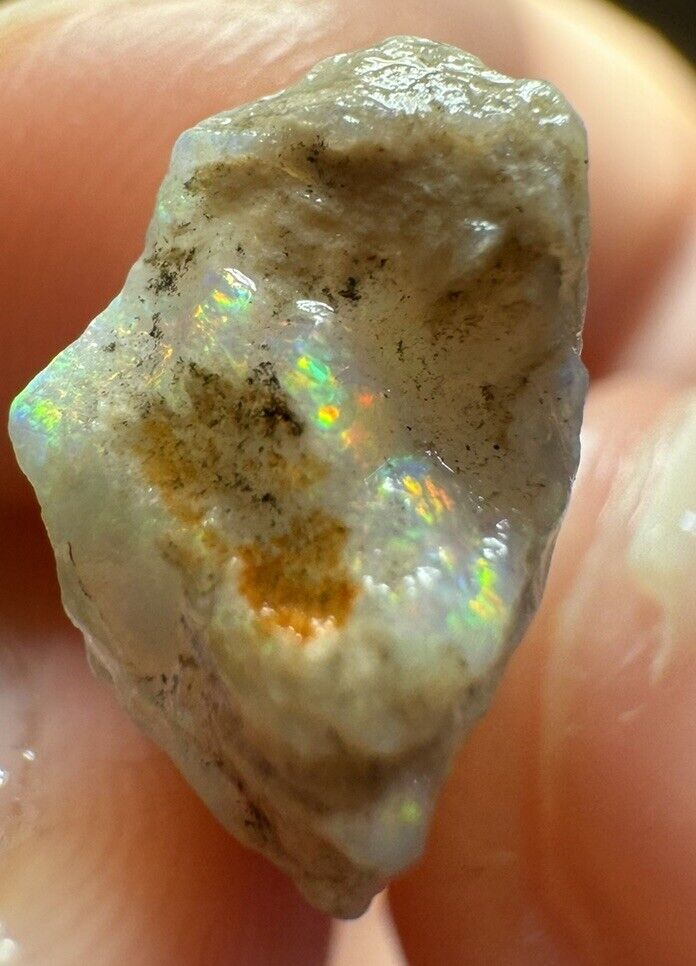 6.6 Carats Solid Rough Coober Pedy Opal Piece with Beautiful Colour B1
