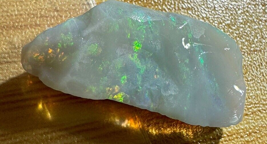 11.3 Carats Solid Rough Coober Pedy Opal Piece with Beautiful Colour