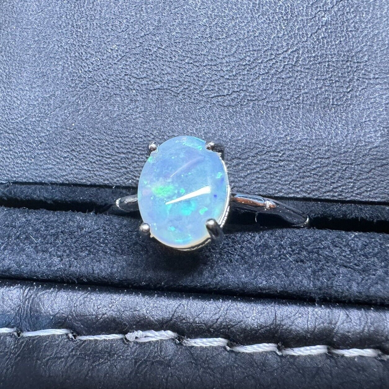 Ring $180 Opal Piece with Beautiful Colour C1-2201