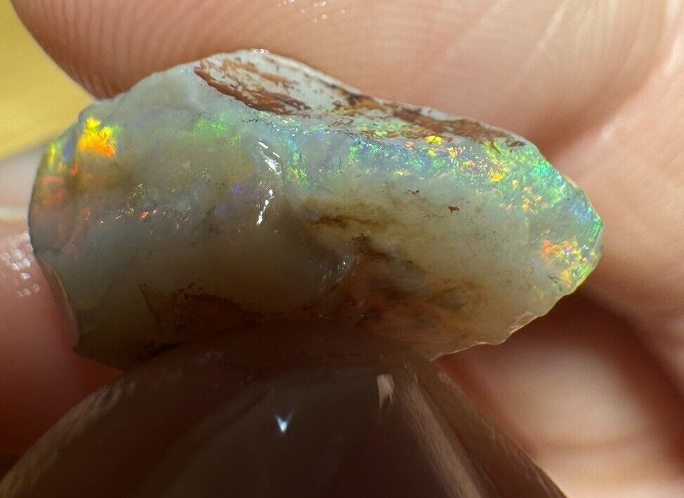 8.85 Carats Solid Rough Coober Pedy Opal Piece with Beautiful Colour B1