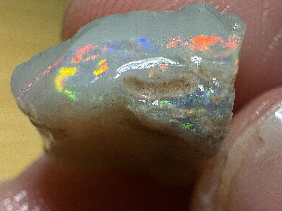 8.6 Carats Solid Rough Coober Pedy Opal Piece with Beautiful Colour C1