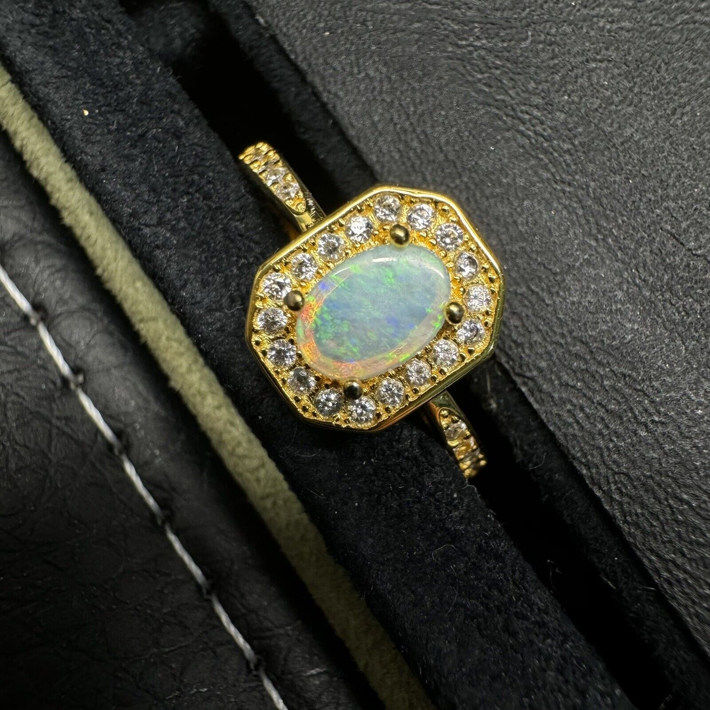 Ring $180 Opal Piece with Beautiful Colour C1-2218