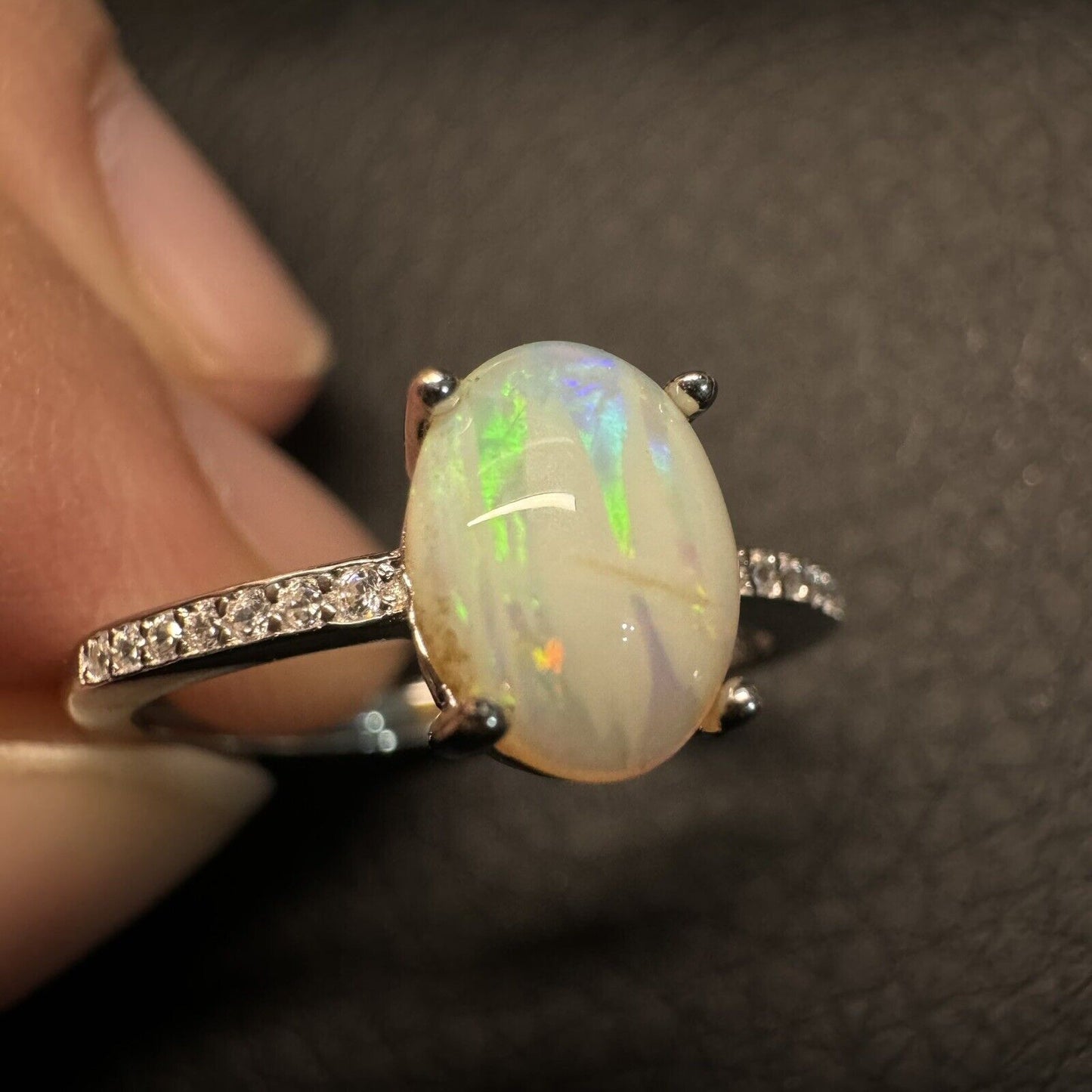 Ring $180 Opal Piece with Beautiful Colour C1-2215