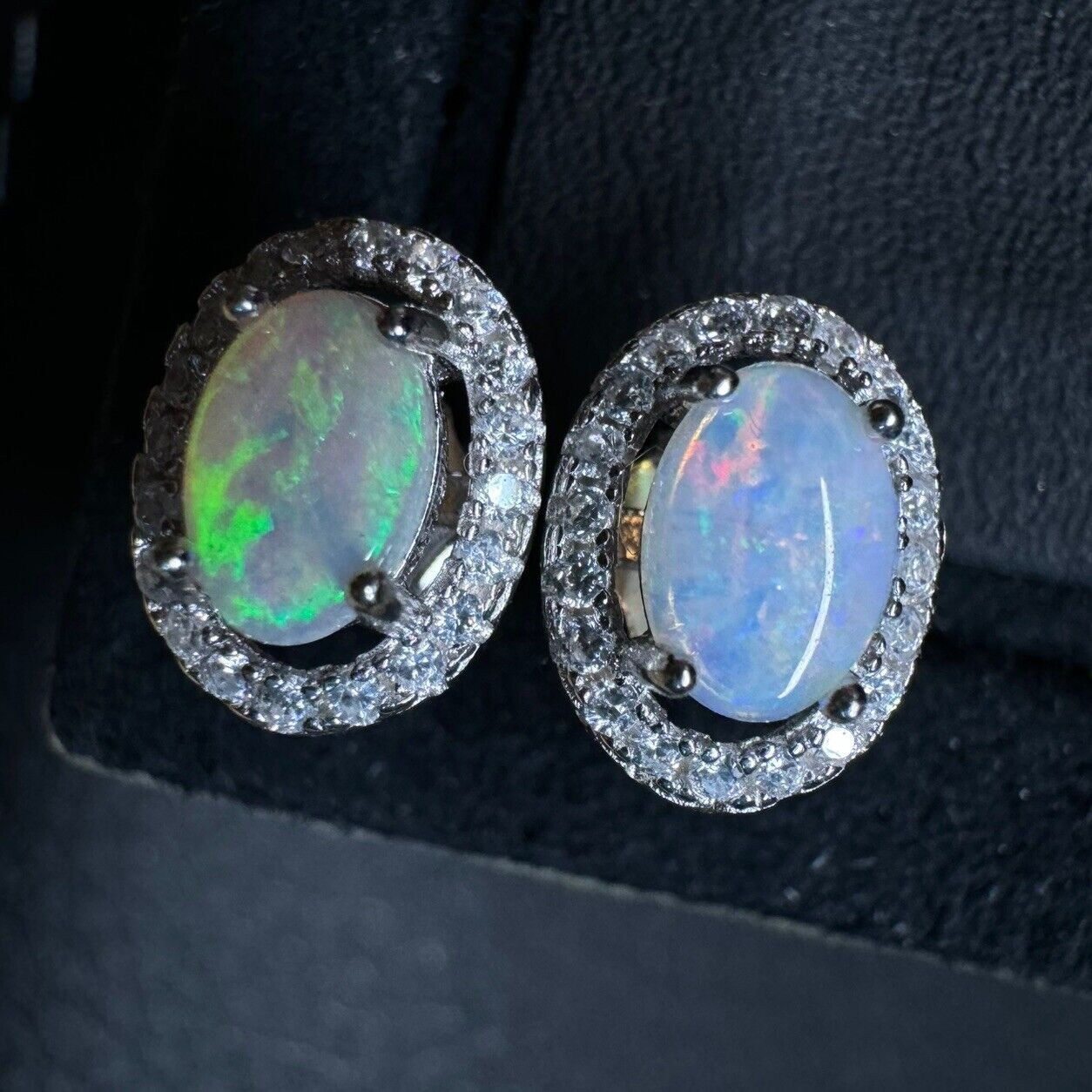 Earstuds Opal Pairs with Beautiful Colour C1-2220