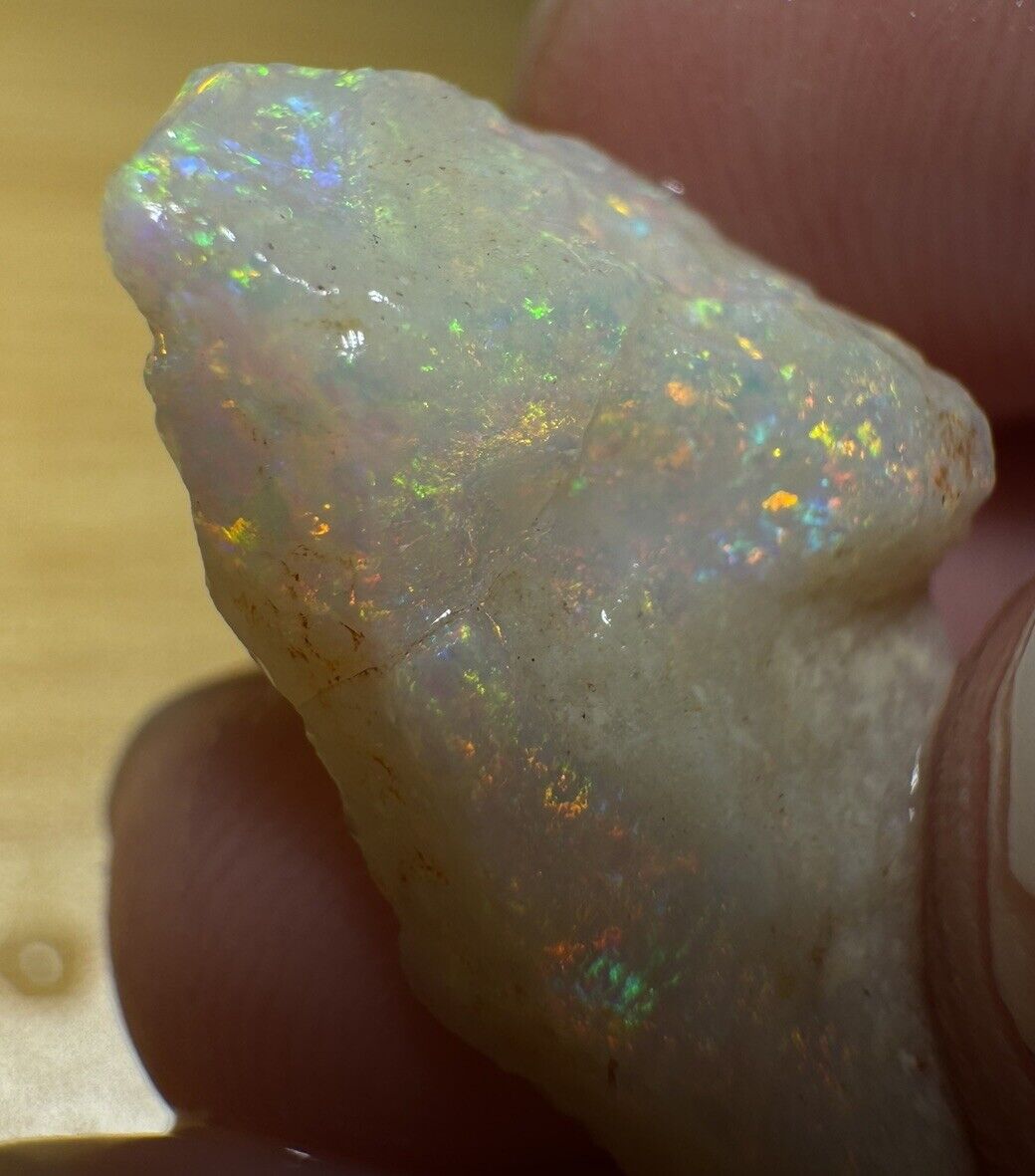 6 Carats Solid Rough Coober Pedy Opal Piece with Beautiful Colour C1