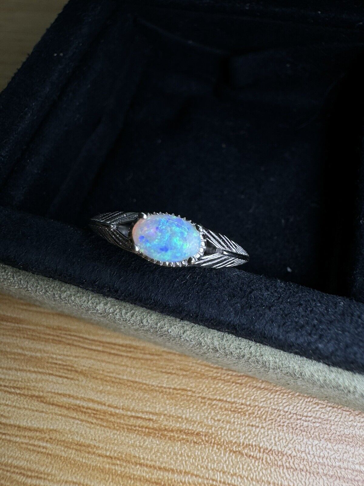Opal Ring No.13 mysteries blue and green