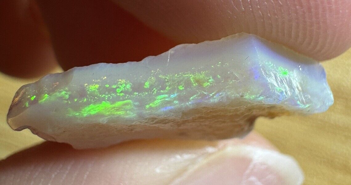 6 Carats Solid Rough Coober Pedy Opal Piece with Beautiful Colour
