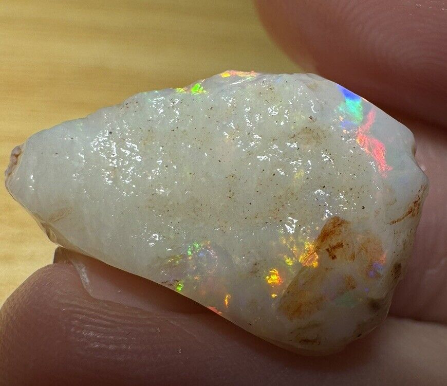 8.1 Carats Solid Rough Coober Pedy Opal Piece with Beautiful Colour C1