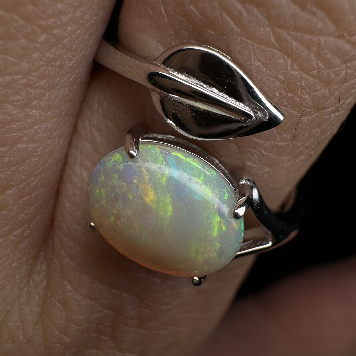Ring $180 Opal Piece with Beautiful Colour C1-2216