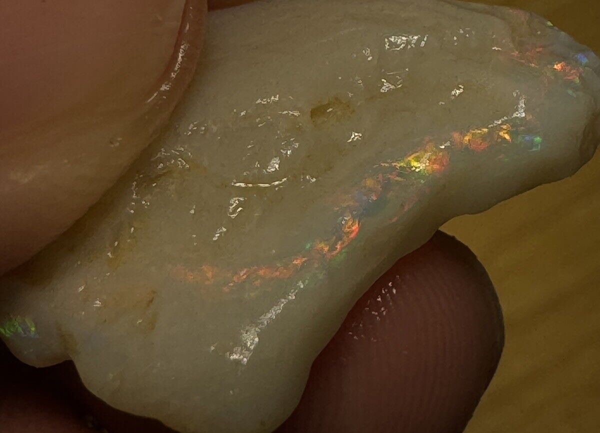 11.5 Carats Solid Rough Coober Pedy Opal Piece with Beautiful Colour B1