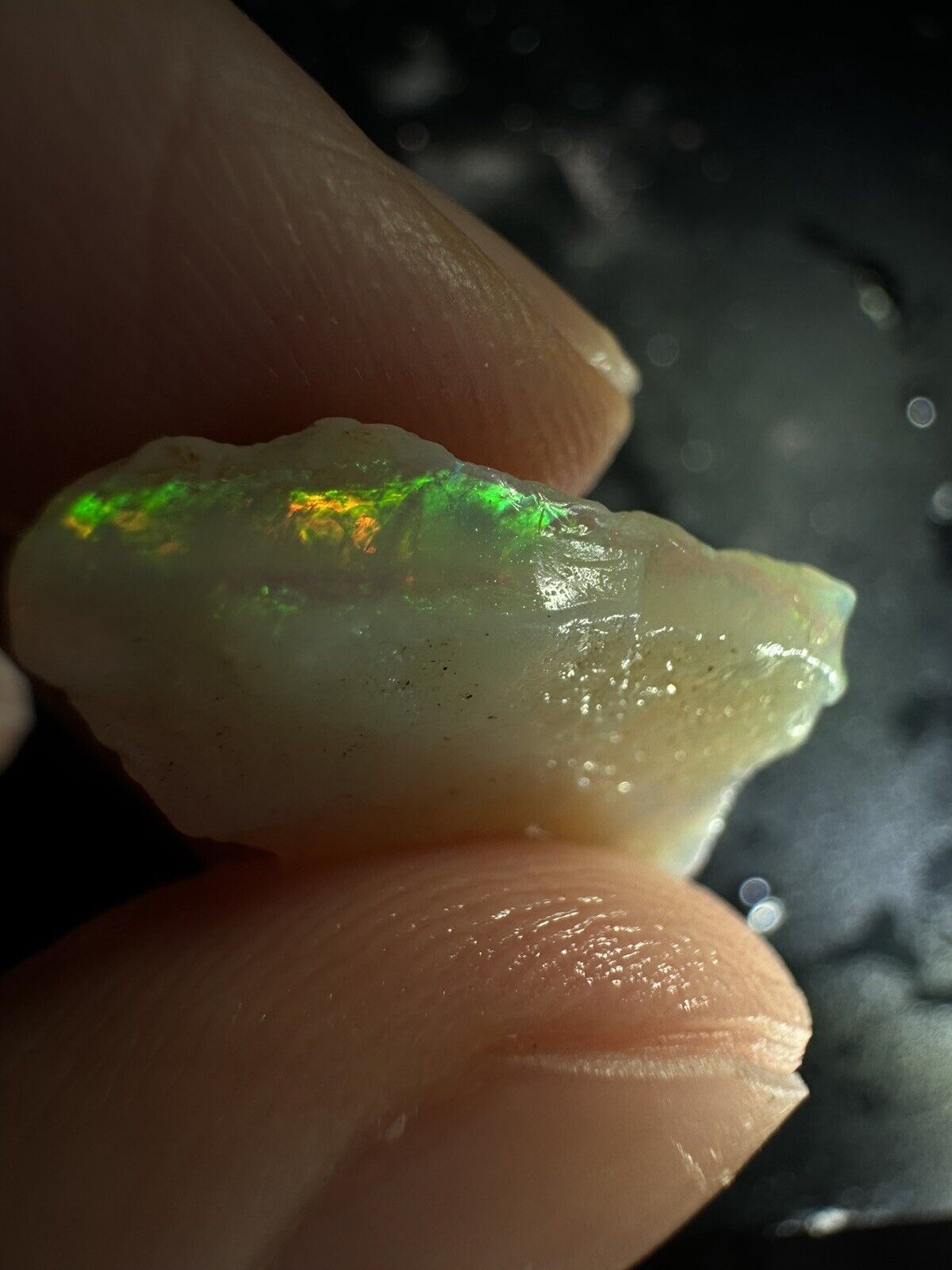 6.6 Carats Solid Rough Coober Pedy Opal Piece with Beautiful Colour B1