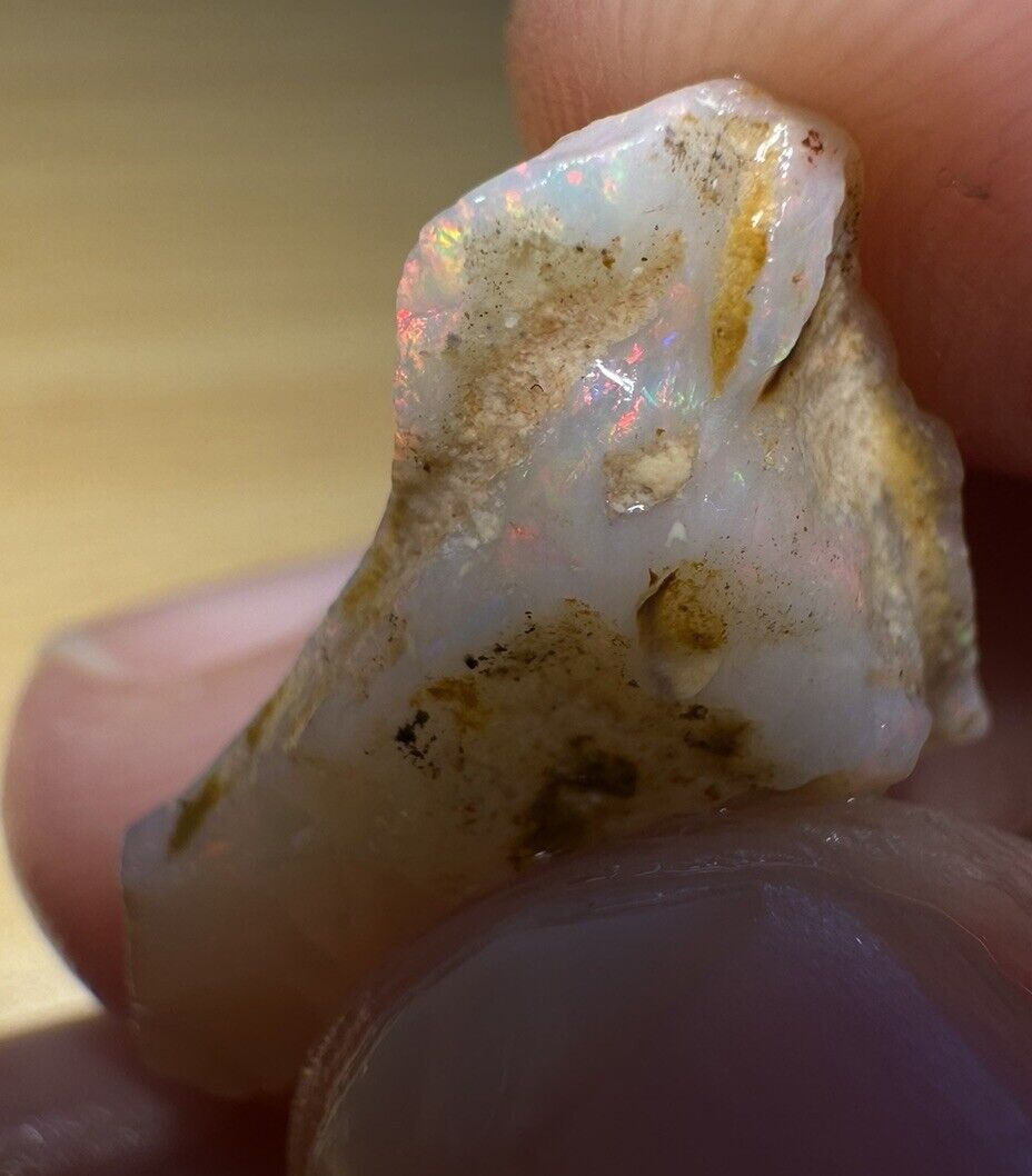 6.7 Carats Solid Rough Coober Pedy Opal Piece with Beautiful Colour C1