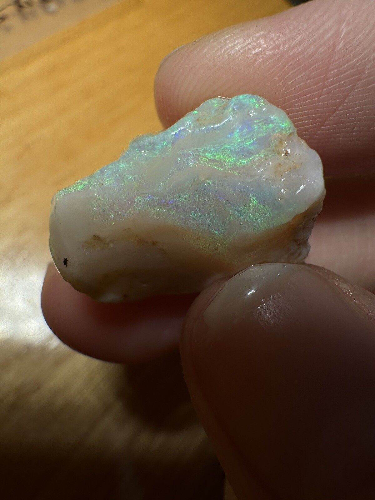 10.5 Carats Solid Rough Coober Pedy Opal Piece with Beautiful Colour B1 shell