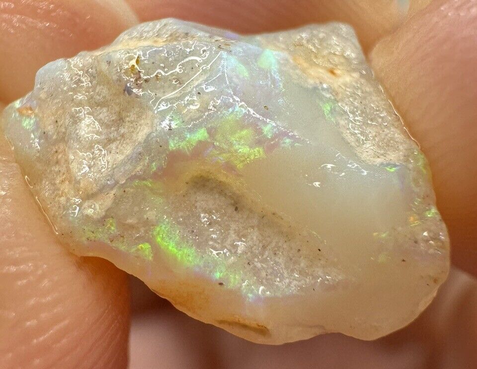 5.2 Carats Solid Rough Coober Pedy Opal Piece with Beautiful Colour