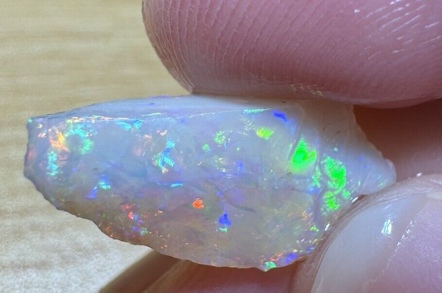 3 Carats Solid Rough Coober Pedy Opal Piece with Beautiful Colour C1