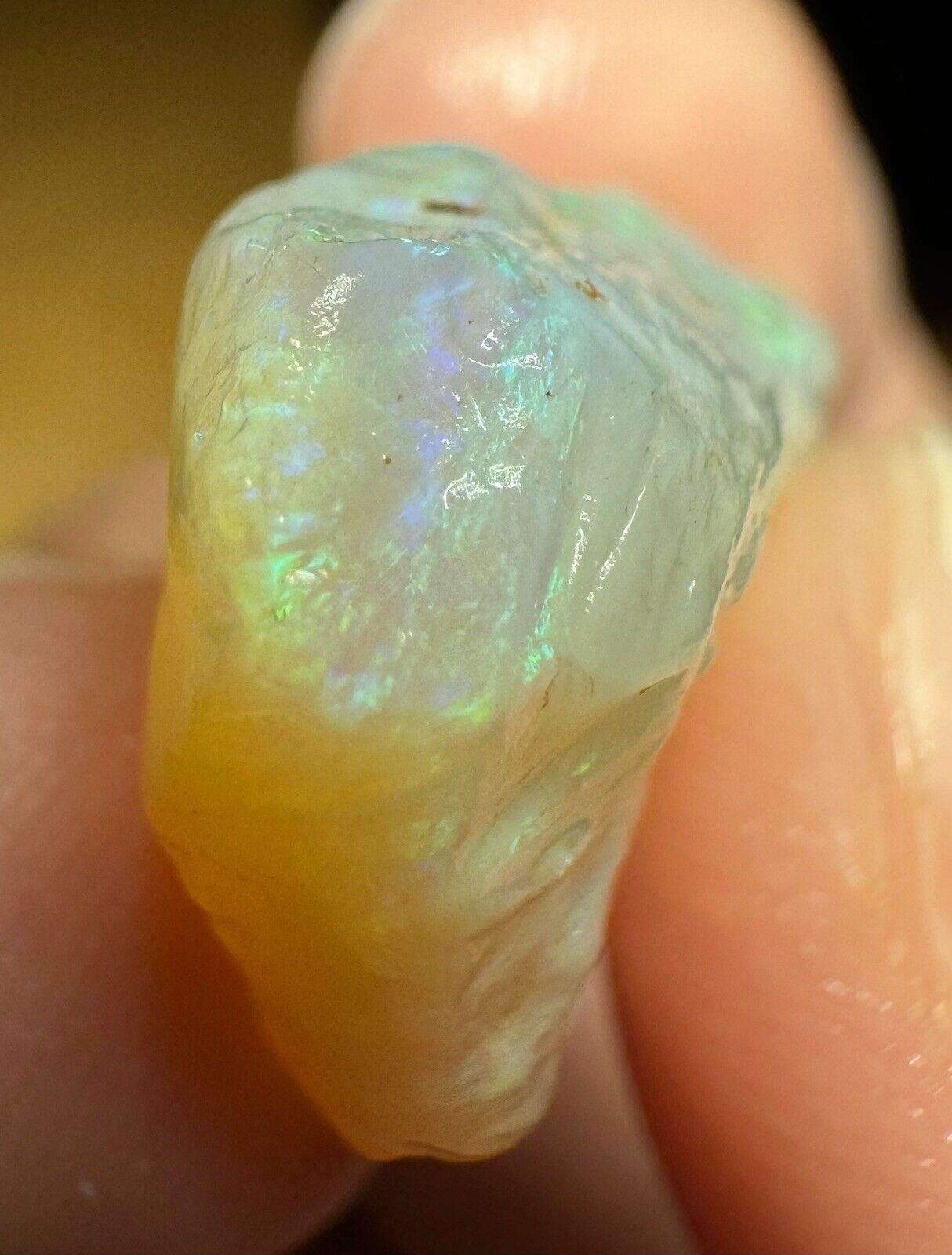 12.5 Carats Solid Rough Coober Pedy Opal Piece with Beautiful Colour B1 shell