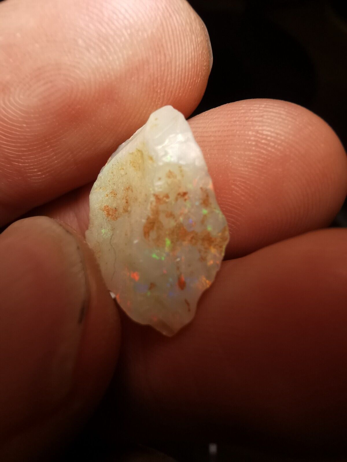 6.8 Carats Solid Rough Coober Pedy Opal Piece with Beautiful Colour