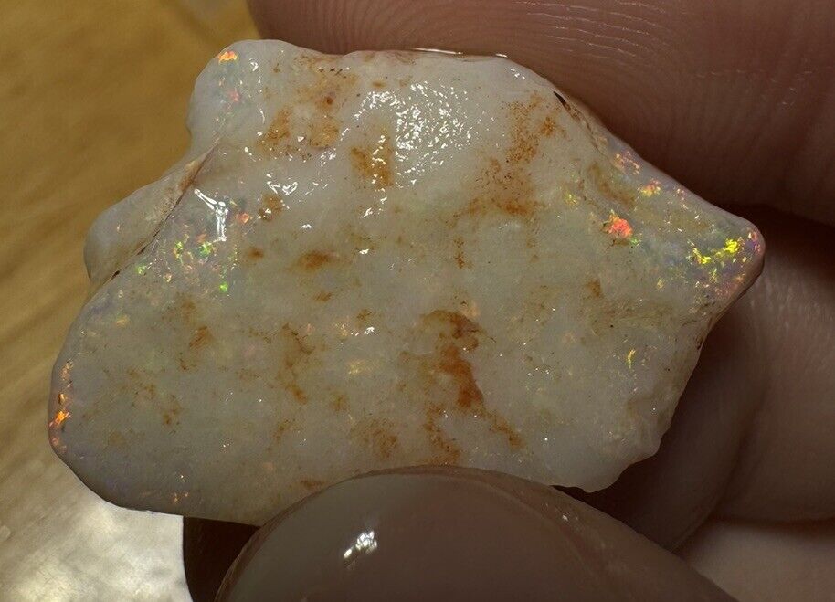 8.6 Carats Solid Rough Coober Pedy Opal Piece with Beautiful Colour B1 shell
