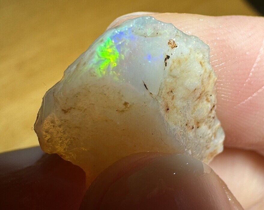 8.5 Carats Solid Rough Coober Pedy Opal Piece with Beautiful Colour B1