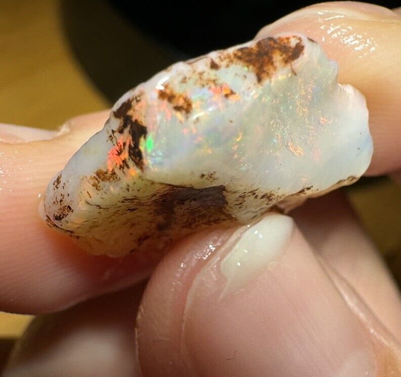 12.3 Carats Solid Rough Coober Pedy Opal Piece with Beautiful Colour B1