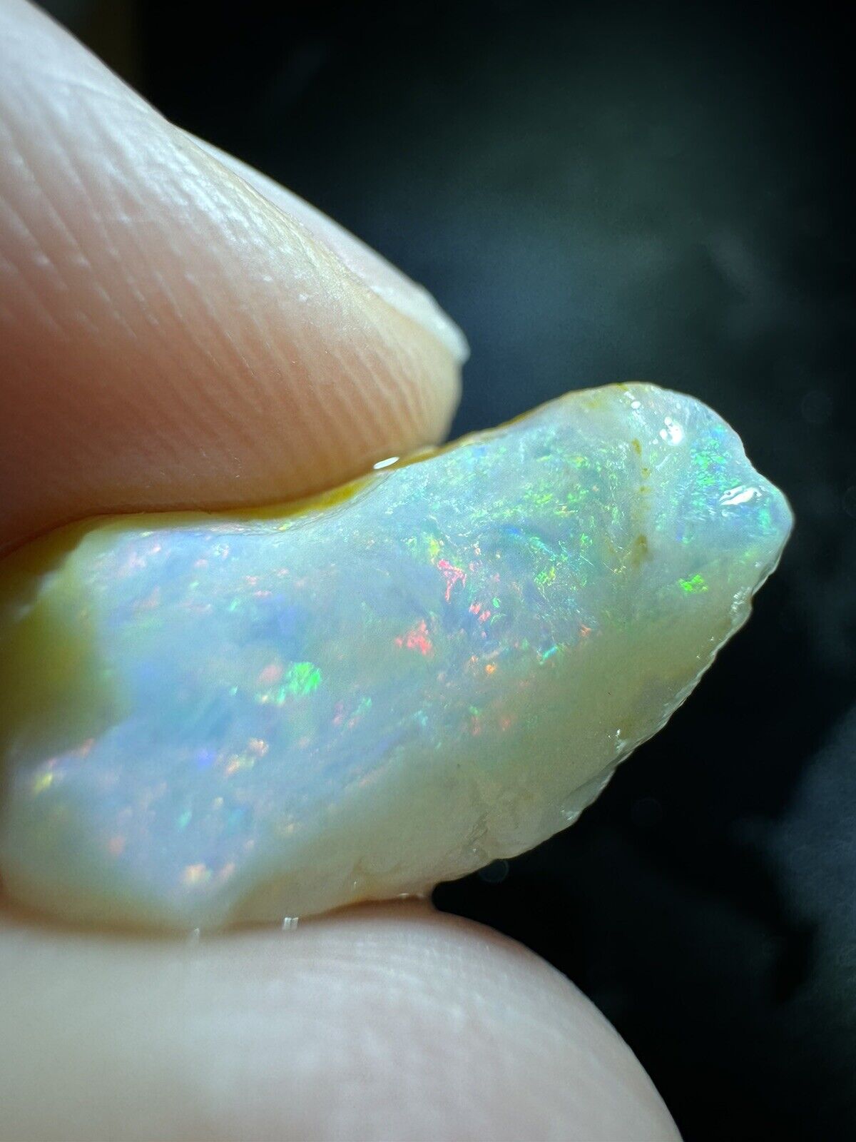 7.7 Carats Solid Rough Coober Pedy Opal Piece with Beautiful Colour B1