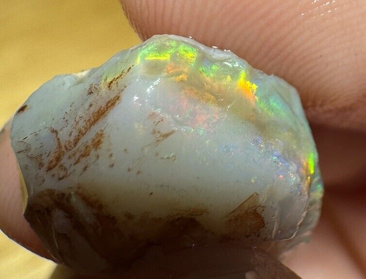 8.85 Carats Solid Rough Coober Pedy Opal Piece with Beautiful Colour B1