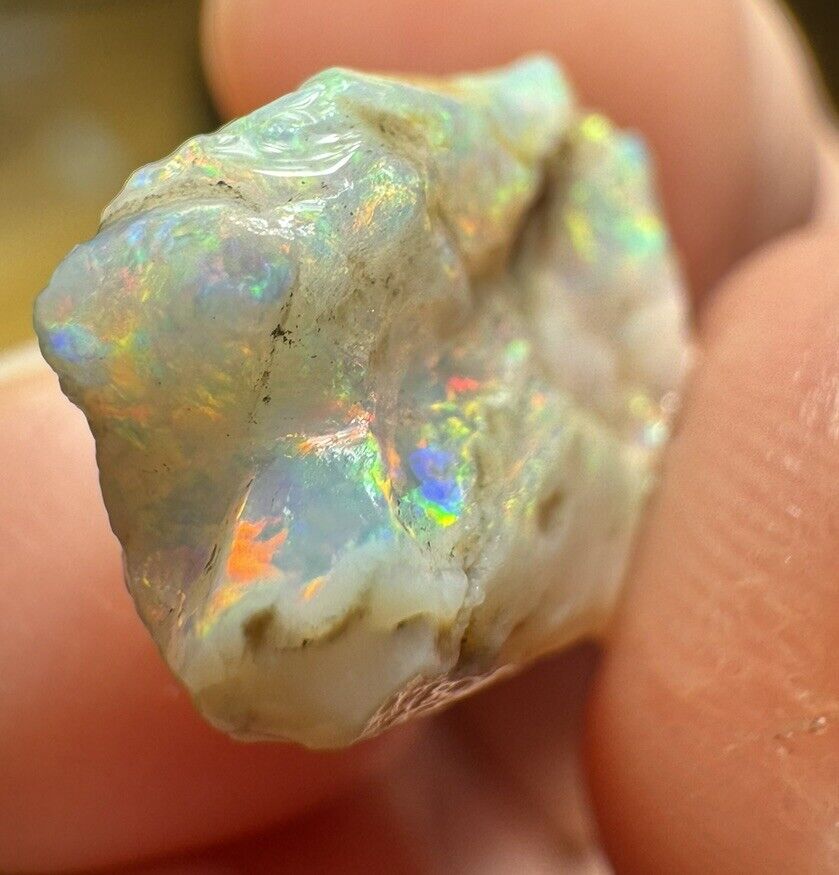 6.6 Carats Solid Rough Coober Pedy Opal Piece with Beautiful Colour B1