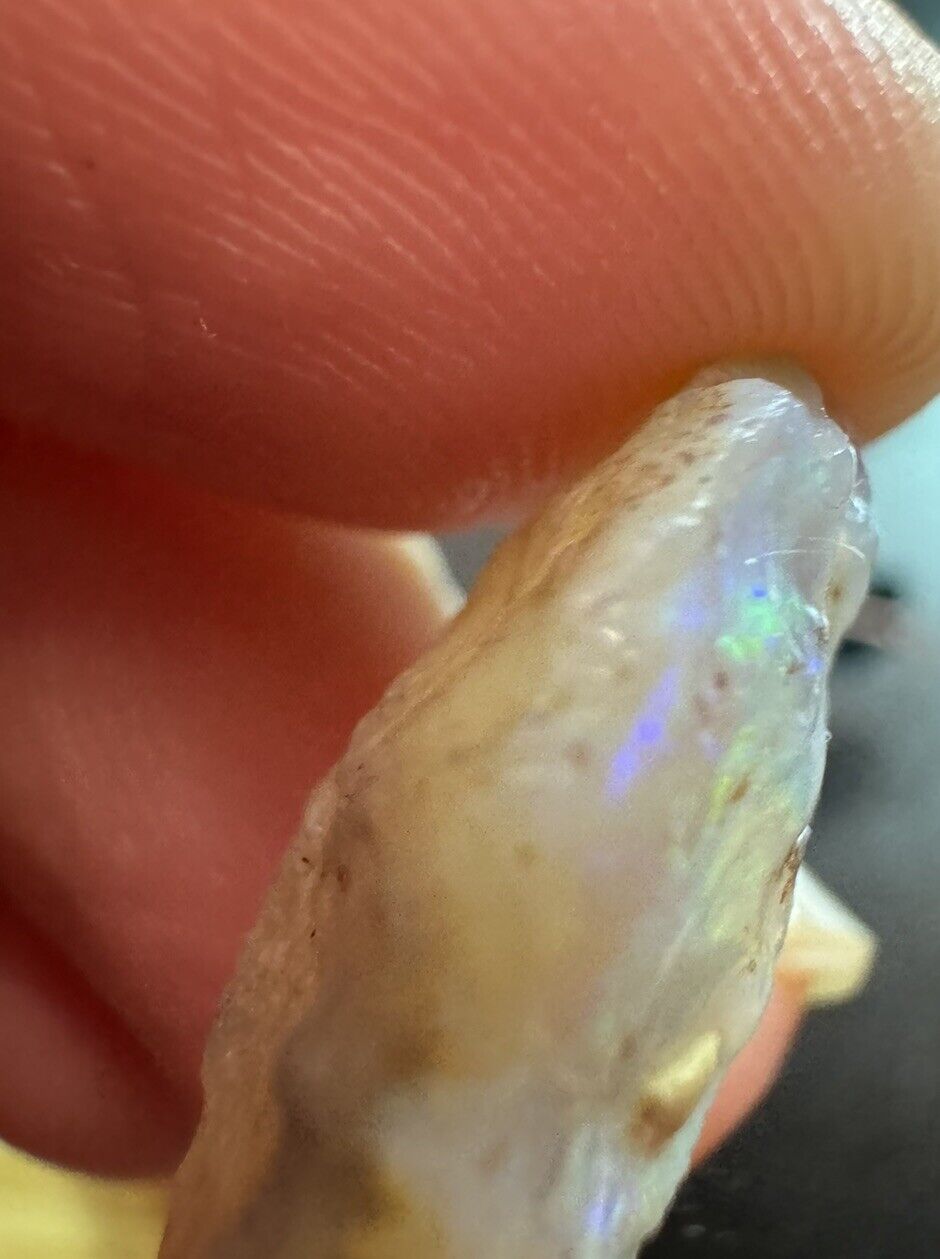 6.6 Carats Solid Rough Coober Pedy Opal Piece with Beautiful Colour