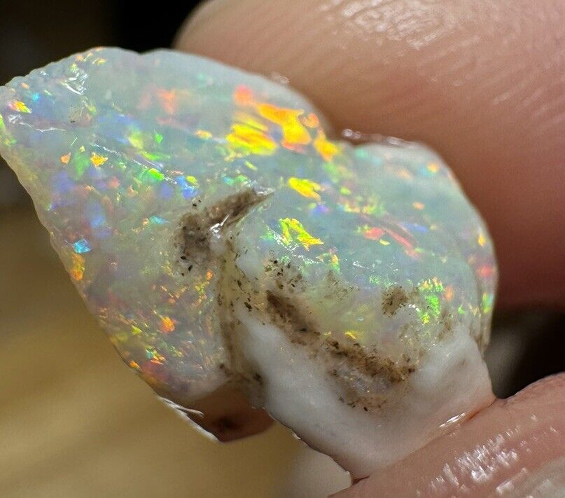 4.7 Carats Solid Rough Coober Pedy Opal Piece with Beautiful Colour B1