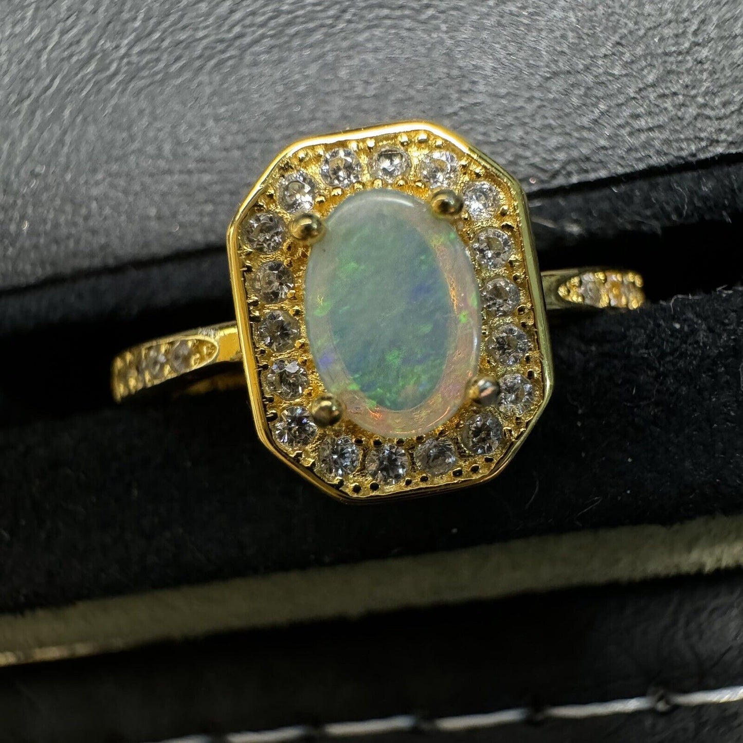 Ring $180 Opal Piece with Beautiful Colour C1-2218