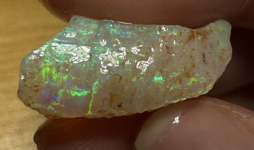 7.8 Carats Solid Rough Coober Pedy Opal Piece with Beautiful Colour C1