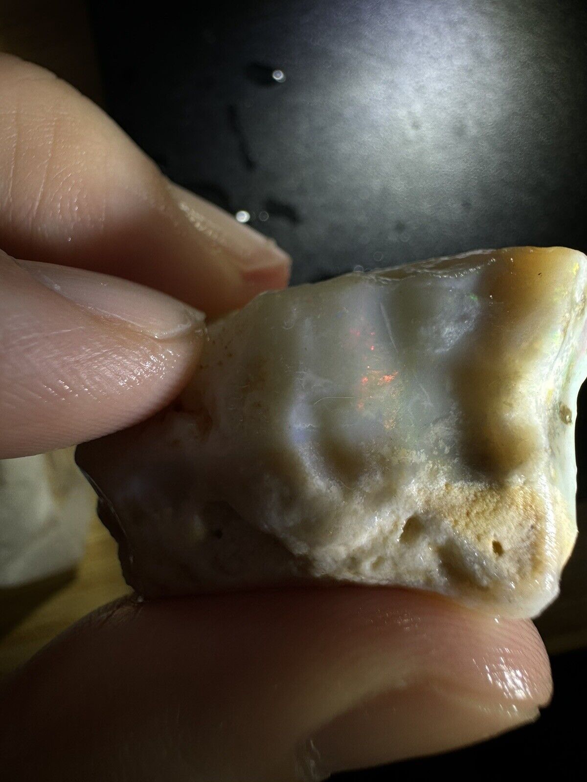 54.8 Carats Solid Rough Coober Pedy Opal Piece with Beautiful Colour B1