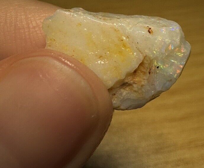 9.6 Carats Solid Rough Coober Pedy Opal Piece with Beautiful Colour B1