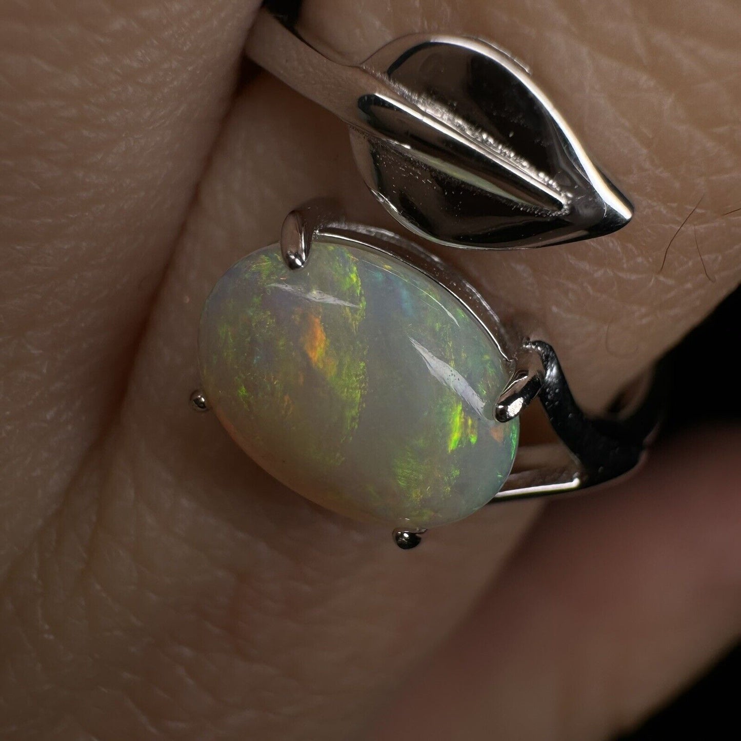Ring $180 Opal Piece with Beautiful Colour C1-2216