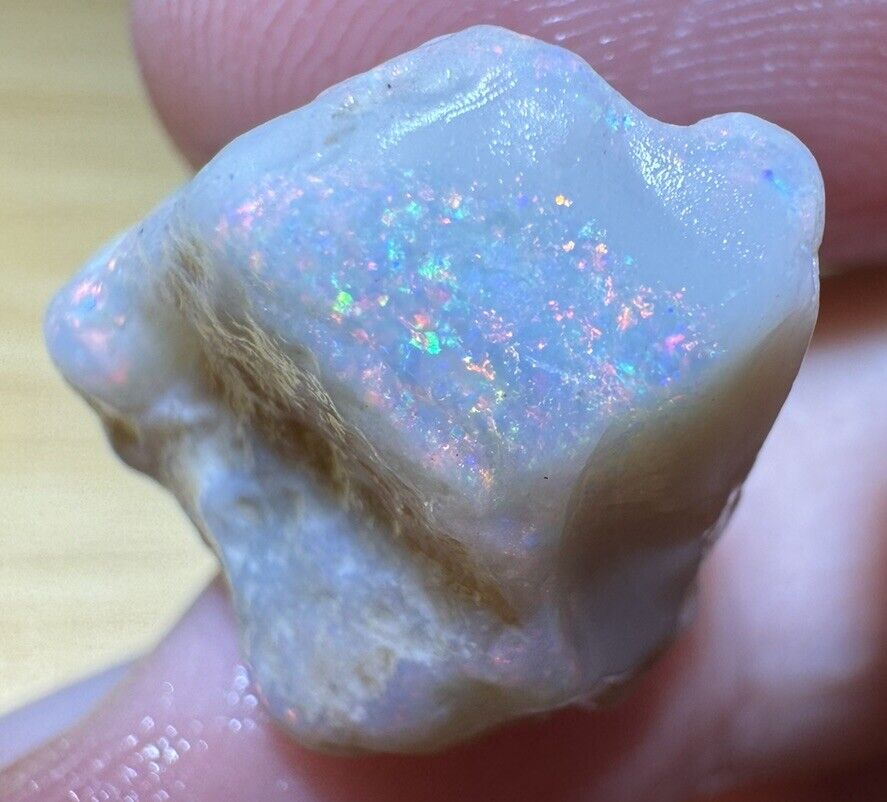 12.6 Carats Solid Rough Coober Pedy Opal Piece with Beautiful Colour C1