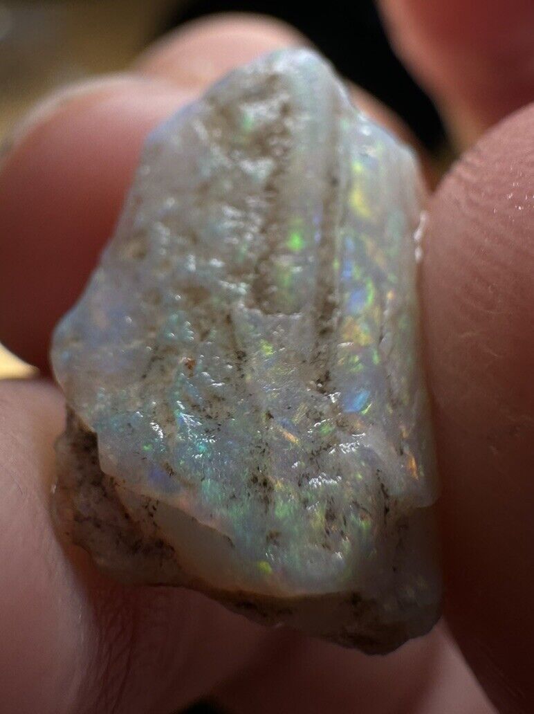 6.6 Carats Solid Rough Coober Pedy Opal Piece with Beautiful Colour B1