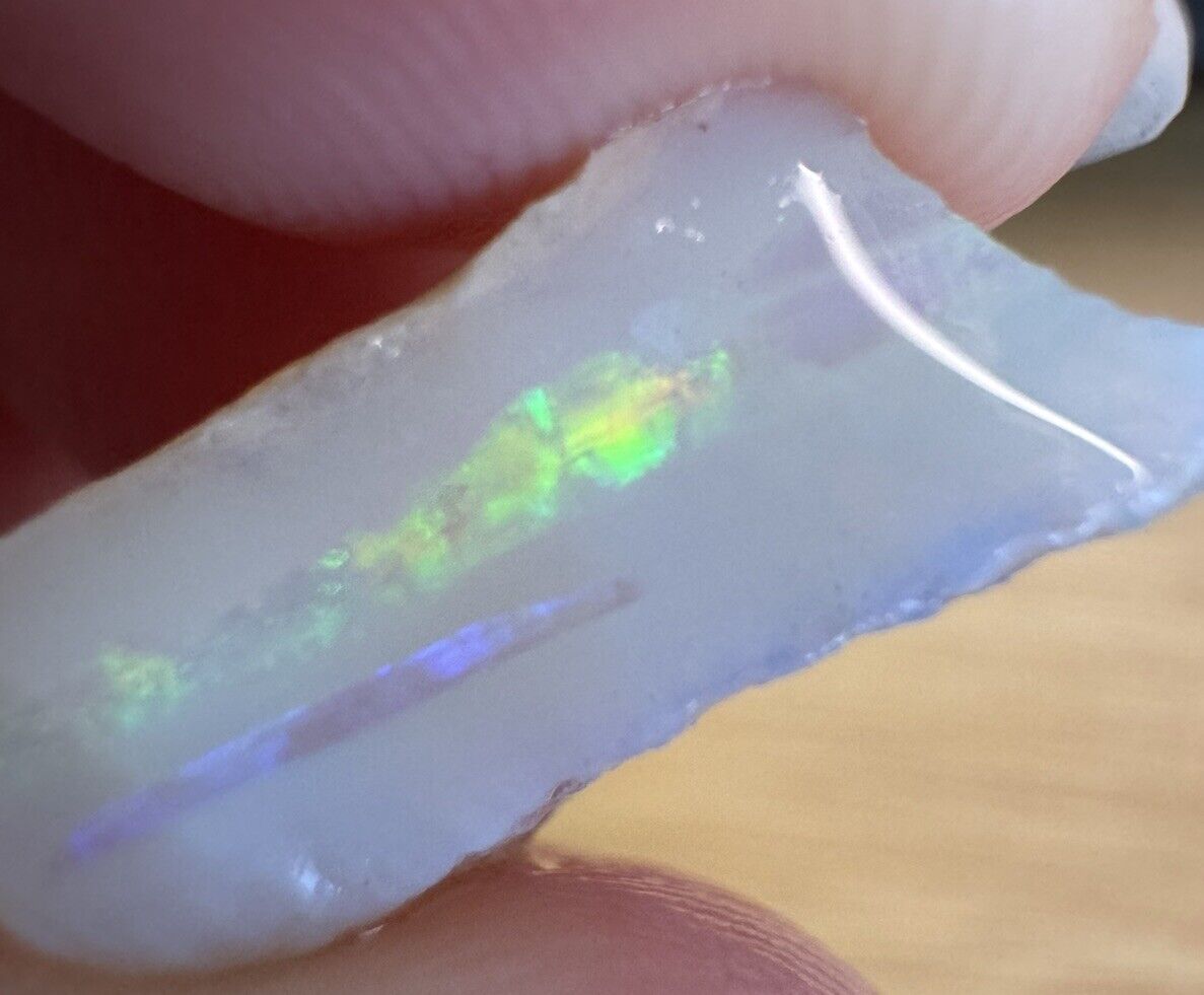7 Carats Solid Rough Coober Pedy Opal Piece with Beautiful Colour