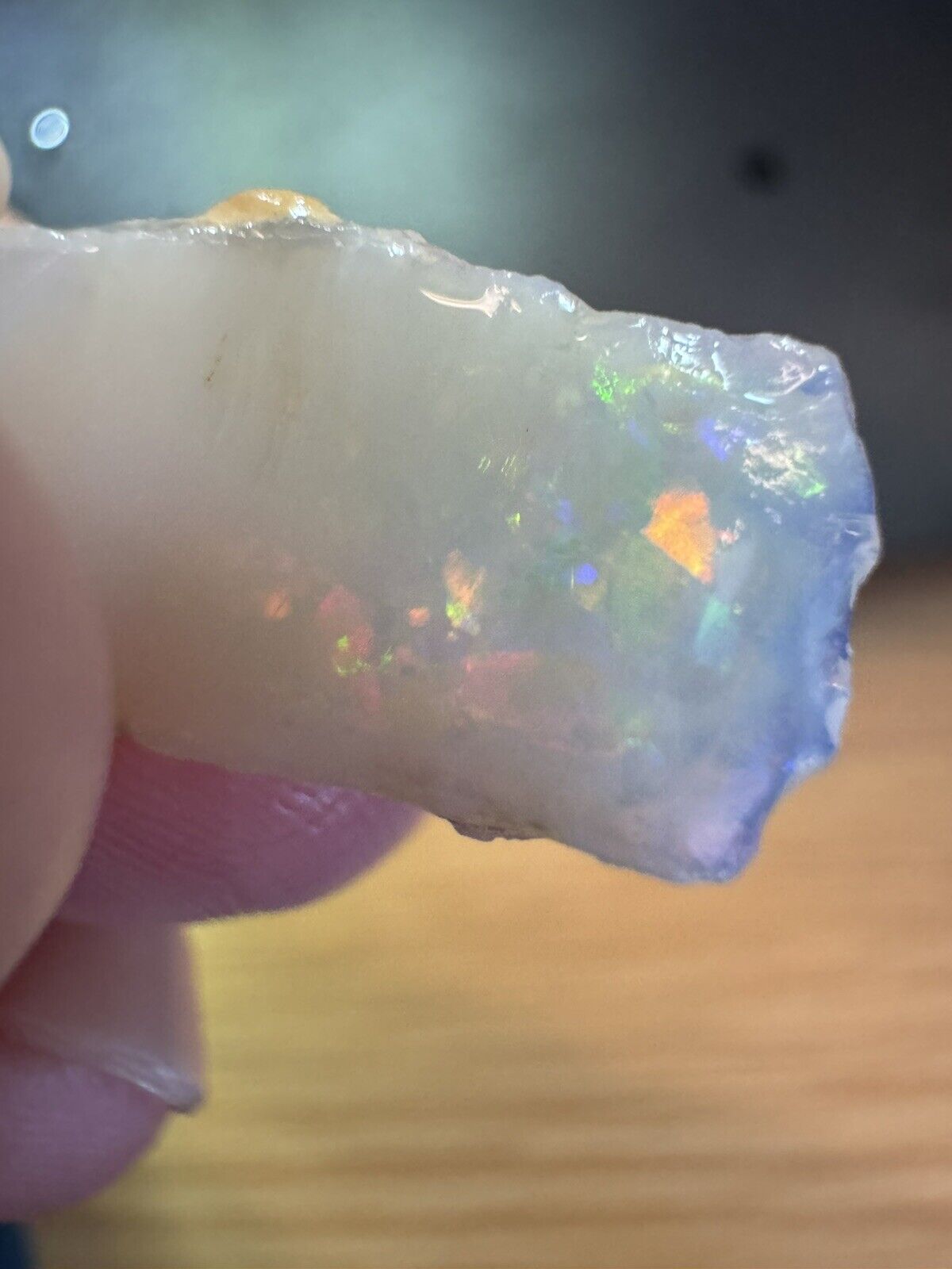 8.8 Carats Solid Rough Coober Pedy Opal Piece with Beautiful Colour
