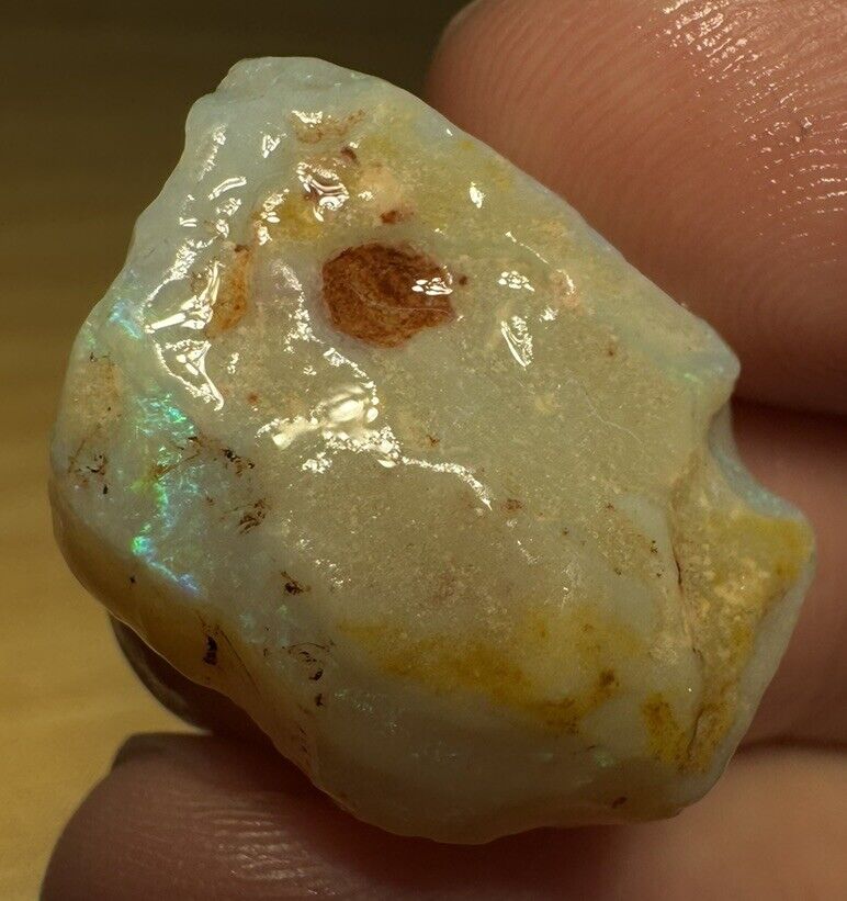 16.45 Carats Solid Rough Coober Pedy Opal Piece with Beautiful Colour C1