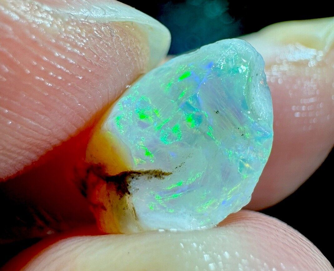 5.2 Carats Solid Rough Coober Pedy Opal Piece with Beautiful Colour