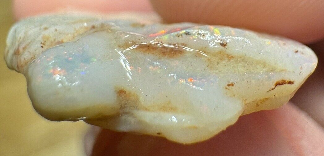11.5 Carats Solid Rough Coober Pedy Opal Piece with Beautiful Colour B1 shell