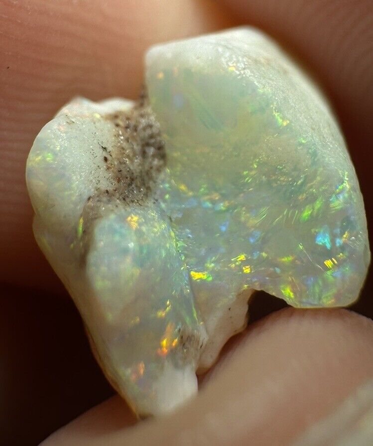 4.7 Carats Solid Rough Coober Pedy Opal Piece with Beautiful Colour B1