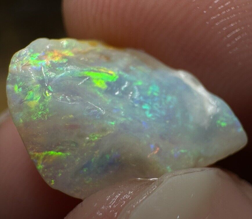 3.3 Carats Solid Rough Coober Pedy Opal Piece with Beautiful Colour B1