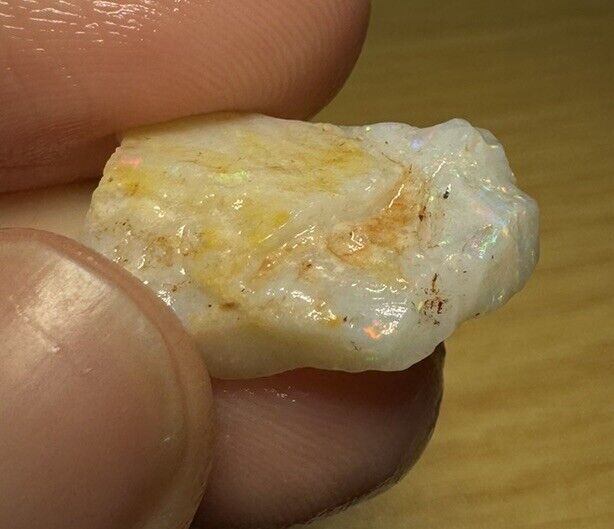 9.6 Carats Solid Rough Coober Pedy Opal Piece with Beautiful Colour B1