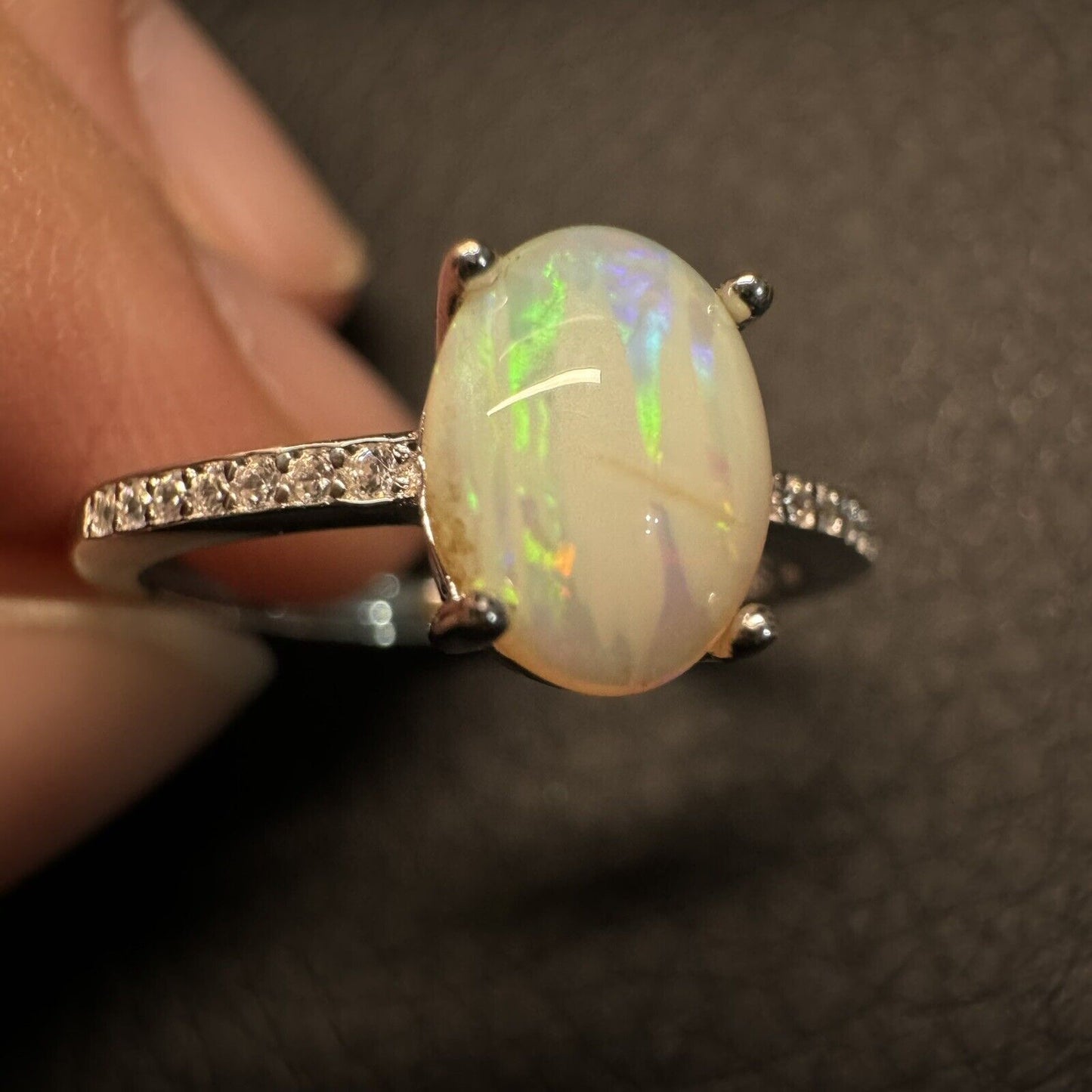 Ring $180 Opal Piece with Beautiful Colour C1-2215